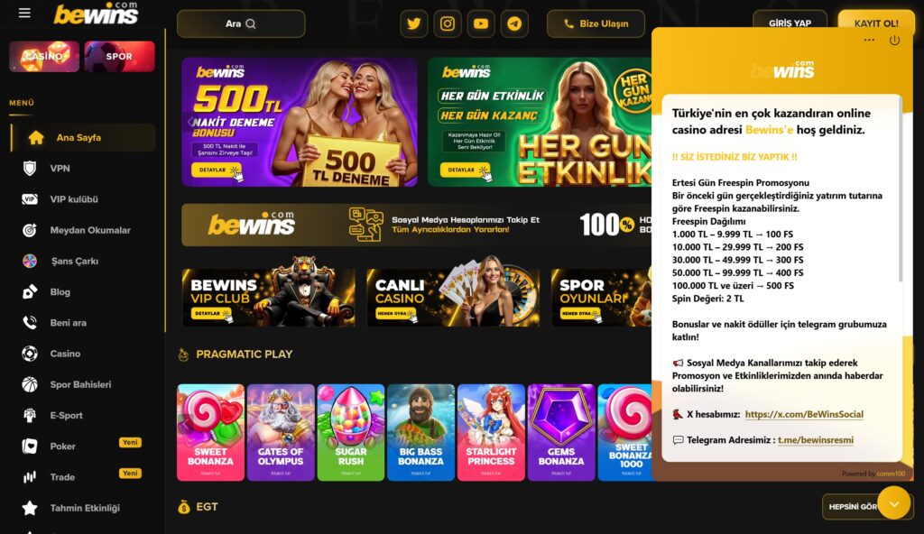 bewins canlı destek